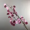 Fleurs décoratives 105cm crème métallisé argent Dollar longue tige florale artificielle en plastique