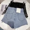 Женские джинсы Женские летние джинсовые шорты панк -боковая молния