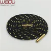 Weiou Sports boot laces metallic Shiny Gold shoelaces white black round glitter Bootlaces fun Sparkle Shoe lace Strings 120cm291x