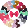 Hårklämmor Barrettes 20st / Lot Girls Big Bows Veet Hairbow 5,5 tum båge med / utan kvinnor söta tillbehör barn huvudkläder d dhyym