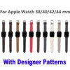 Модные кожаные ленты для часов для Apple Watch Band 49 мм 45 мм 41 мм 40 мм 38 мм и дизайнерские диапазоны iwatch 8 7 6 5 42 мм 44 мм Pu коле кошельки Спортивный браслет