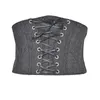 Ceintures femmes Denim Underbust taille élastique bleu et noir ceinture Corset