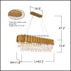 シャンデリアシャンデリア照明クリスタルLEDライトフィクスチャーゴールデンサスペンションハンギングランプラストリビングルーム用のラスタルルミナリアDRO DHM2L