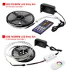 LED Strip 5050 RGB / RGBW / RGBWW DC12V 5M 300LEDS LED LED مرن مع محول طاقة التحكم عن بُعد RF 2.4G