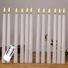 UPS Yellow Flickering Remote LED Candles Plastic Flameless Remote Taper Candles bougie led For Dinner Party Decoration