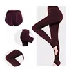 Women's Leggings 1/2 Pieces Winter For Women Warm Leggins Solid Color Velvet High Waist Stretchy Drop