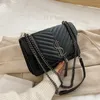 Moda omuz çapraz lüks tasarımcı eğik yslsity kadın vücut çantaları nakış iplik elmas kafes düz vintage deri çantalar flap messenger çanta