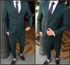 Herenpakken Nieuwste Design Dark Green Men Pak Kostuum Homme 2pcs Custom Slim Fit Business Street Prom Blazer Wedding Braide Tuxdoes