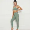 Aktywne spodnie Kobiety na siłownię Ustaw fitness Zużycie sportowego stanika i nogi - 3 kolory Dostępne Super -wysoką jakość do treningu jogi