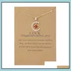 Colares pendentes Birthstone M￪s da lua estrela pendente 12 meses Colar de sorte com cart￣o de papel para casas girls meninas de Natal Party Birth OTTTC