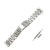 Watchband 22mm Men 24mm Men Men Full Polished Solid Stainless Sellow Band Strap Acessórios de pulseira de fivela de segurança dobrável para Breitl200W