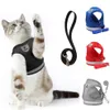 Hundhalsar Leases Dog Cat Vest Harness Leash Set For Cats Soft Mesh Breattable Puppy Justerbar Escape Proof Kitten med reflekterande sele PET T221212