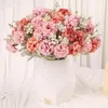Fiori decorativi Decorazione di nozze artificiali Decorazioni per la casa Giardino Soggiorno Accessori Autunno Falso Flores Artificiales Rose Pink Plants