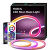 LED Neon Strip Light z muzyką synchronizuj snów kolor Smart App 16 milionów kolorów majsterkowania wifi Bluetooth Light