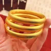 Bangle Simples lison jóias lisonas de jóias douradas cor prata de pulseira de pulseiras Budista Sutra para mulheres de círculo único Presente