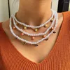 Chains Blue Turkse Griekse ooghanger Pearl kraag kettingen voor vrouwen Minimalistische sleutelbeenketen Evil sieraden Groothandel