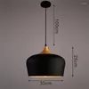 H￤ngslampor moderna lampor tr￤ aluminium lampsk￤rm dia 30/35 cm restaurang bar kaffematsal led h￤ngande lampljus fixtur