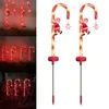 Christmas LED Lamps Ornaments Fairy Lights Crutch Light Pathway Candy Cane Solar For Driveway Backyard Xmas Walkway Yard