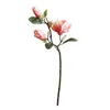 Decorative Flowers Artificial Rose Branch Home Wedding Decoration Background Wall Simulation Magnolia Flower Hand Holding Display Fake