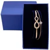 Joyas de lujo Evil Eye Snake Chain Infinity Bracelets Pulsera de encanto para mujeres Men parejas con caja de logotipo Caja de cristal Bangle Birthday Gift 5518871
