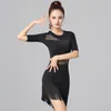 Stage Wear Woman Fringe Latin Dance Dress Elegant Ballroom Competition Dresses Women Skirts For Samba Tango Chacha243U