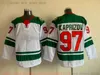 Filme College Ice Hockey usa camisas costuradas 14Joeleriksson 97kirillkaprizov 24mattdumba homens reverso em branco em branco Jersey branca verde