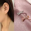 1Pc Punk Gold Color Rhinestone Ear Clip for Women No Pierced C Shape Geometric Small Earcuff Ear Wrap Earcuff Clips Jewelry