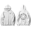 Sweat à capuche masculin Mens 2022 Hip Hop Streetwear Sweatwear Vintage Letter Circle Imprimé Sweet Sweat Cotton Fleece Loose Casual Hooded Pullover