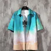 Men's Casual Shirts 7XL-M Summer Chinese Style Ice Silk Shirt Men's Loose Short-sleeved Hawaiian Plus Fertilizer Size Top