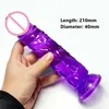 Секс-игрушка фаллоимитатор 21 4 см эротический мягкий желе для анального закладка Реалистичный член Сильный всасывающий чашка для взрослых игрушки G-Spot для женщины