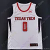 NEW Texas College Basketball Baseball Tech Wears Jersey Custom NCAA College Holyfield Ramsey Moretti Chris Clarke Vladislav Goldin Clarence