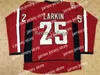College Hockey Wears Nik1 # 25 DYLAN LARKIN GRAND RAPIDS GRIFFINS Noir HOCKEY JERSEY Broderie pour hommes cousue Personnalisez n'importe quel numéro et nom de maillots
