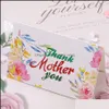 Greeting Cards Creative Mothers Day Thank You Card Blessing Flower Shop Birthday Thanksgiving Wholesale Drop Delivery Home Garden Fe Oteqf