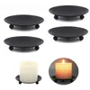 Candle Holders 4 Pieces Of Creative American Black Iron Plate Candlestick Decoration Led Base Wedding Venue Layout Props