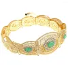 أحزمة Neovisson Morocco Jewelry Jewelry Belt Laries Gress Gress Mintgreen Crystal Gold Color Length