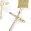 Stud Earrings Fashion Simple And Versatile Temperament Gold-plated Zircon Cross Jewelry Wholesale Earings