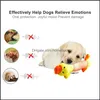 Dog Toys Chews Cute Pet Cat Plush Squeak Sound Dogs Funny Fleece Durability Chew Molar Toy Fit For All Pets Elephant Duck Homefavor Dhm8H