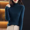 Women's Sweaters Half Turtleneck Wool Black Bottoming Shirt Women Autumn And Winter 2022 Slim Tops Ladies Knit Sweater All-match Inner