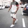 Mens Tracksuits Summer Mens T-shirt Shorts Set Casual Tracksuit Fashion Sports Outfit Man Streetwear Overdimensionerad kostym OU255A