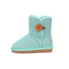 Kids Boy girl button snow boot fur furry winter warm shoes children Mini Bailey ankle boots Plush fleece short shoe Soft comfortable keep boot gifts