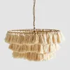 Hanglampen Noordse katoenen kwastje kroonluchter ontwerper Creatieve Boemische lichten lustres hangendeen voor woonkamer slaapkamer lamp
