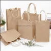 Cadeau Wrap Jute Shoder Sacs Coton Grande Capacité Boutique Fourre-tout Drop Livraison Maison Jardin Fête Fournitures Événement Otkzo