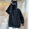 Vestes pour hommes Cartoon Frog Veste Homme Printemps Automne À Capuche Hommes Manteaux Amusant Habiller Grande Taille Blanc Noir Vêtements D'extérieur