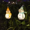 Strings Outdoor Solar Lights Snowman Light Waterdichte straat Garland Lawn Lamp Holiday Lighting Year Kerstdecoratie 2022