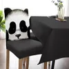 Housses de chaise Panda dessin animé mignon couverture pour salle à manger décor Spandex décoration de fête de mariage