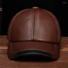 Casquettes de baseball HL100 Aorice marque véritable peau de vache en cuir chapeaux de Baseball hommes véritable casquette chapeau