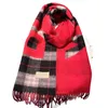 Clássico xadrez vermelho feminino cachecol quente inverno pequeno xale estreito senhora linda moda casual cachecóis para wom5572166