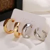 Trendy Einfache silberne Farbfarbe Ohrringe für Frauen Mädchen Kreis rund minimalistische Ohrringe Party neuer Schmuck