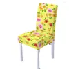 Chair Covers Rustic Floral Print Stretch Cover High Back Dustproof Home Dining Room Decor Chairs Living Lounge Office