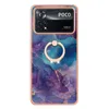 Marble Soft IMD TPU Holder Cases For Xiaomi POCO X4 PRO 5G M4 4G X3 NFC Redmi Note 11T A1 9A 11S PRO 10 Metal Finger Ring Anti-Fall 2.0MM Chromed Stone Plating Phone Covers